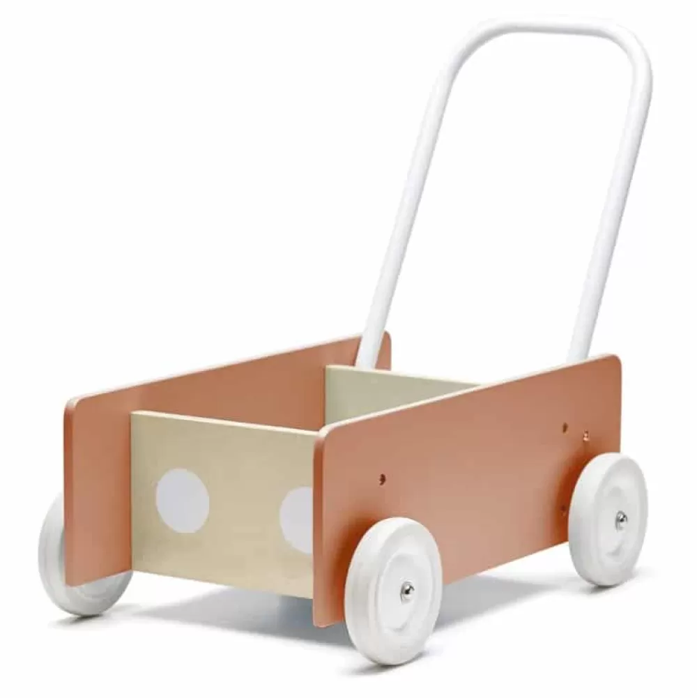 Kid's Concept Houten Loopwagen Roze/Oranje